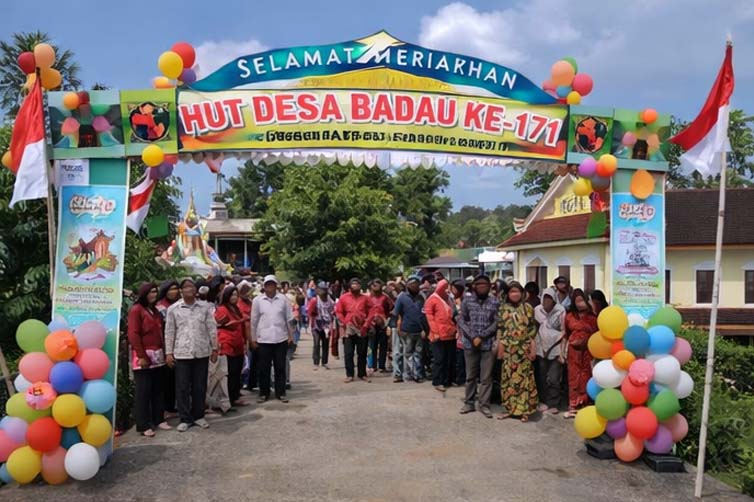 perayaan hut desa badau